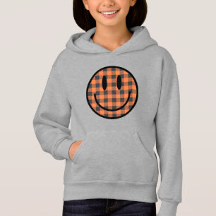 Lächeln in Pumpkin Gingham Hoodie