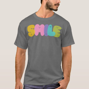 Lächeln in verschiedenen Variationsfarben in einfa T-Shirt