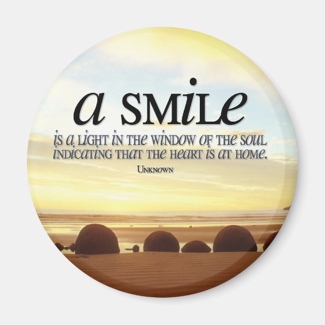 Lächeln inspirierendes Magnet (Vorne)