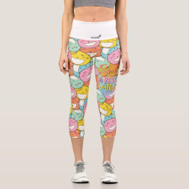Lächeln ist das beste Outfit! Motivierend Capri Leggings