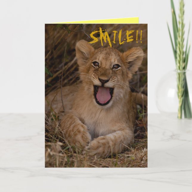 Lächeln ist es Ihr Geburtstag Karte (Vorderseite)