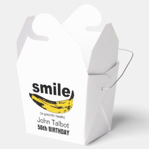 Lächeln ist gut für Gesundheit 50. Geburtstag Ge Geschenkschachtel