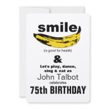 Lächeln ist gut für Gesundheit 75. Geburtstag Einl