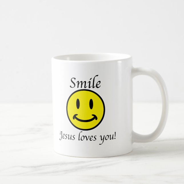 Lächeln, Jesus-Lieben Sie Tasse (Rechts)