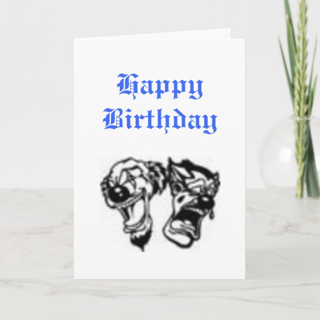 Lächeln jetzt später weinen karte (Vorderseite)