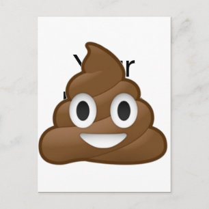 Lächeln Kack Emoji Postkarte