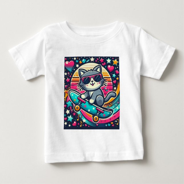 Lächeln Kitten Baby T-shirt (Vorderseite)