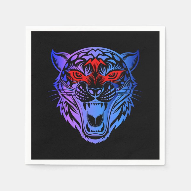 Lächeln Kitty Serviette (Vorderseite)