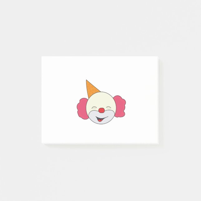 Lächeln kleiner Clown Post-it Klebezettel (Vorderseite)