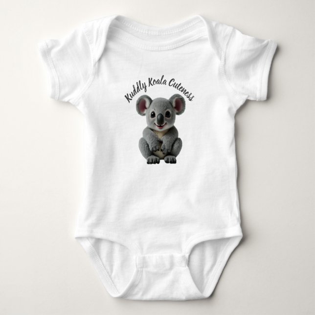 Lächeln Koala Baby Romper Baby Strampler (Vorderseite)