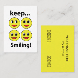 Lächeln Lächeln Gesicht Behielt Lächeln Lächeln Visitenkarte