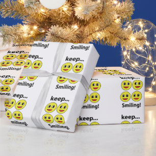 Lächeln Lächelndes Gesicht Weiterlächeln Lächeln Geschenkpapier