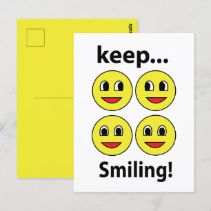 Lächeln Lächelndes Gesicht Weiterlächeln Lächeln Postkarte