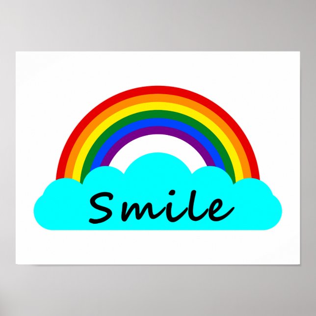 Lächeln - LGBT Regenbogen Poster (Vorne)