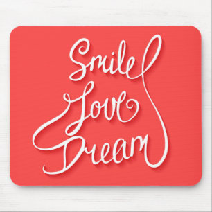 Lächeln-Liebe-Traum Mousepad