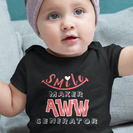 Lächeln-Macher Aww-Generator Herz & Lächeln Baby Strampler