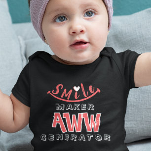 Lächeln Maker Aww Generator Herz & Lächeln Baby Strampler
