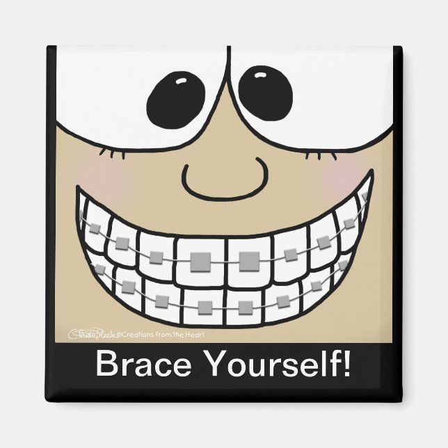 Lächeln mit Brackets Magnet (Vorne)