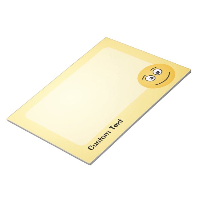 Lächeln mit Open Eyes Notepad Notizblock (angewinkelt)