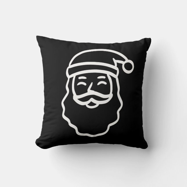 Lächeln mit Santa Kissen (Vorderseite)