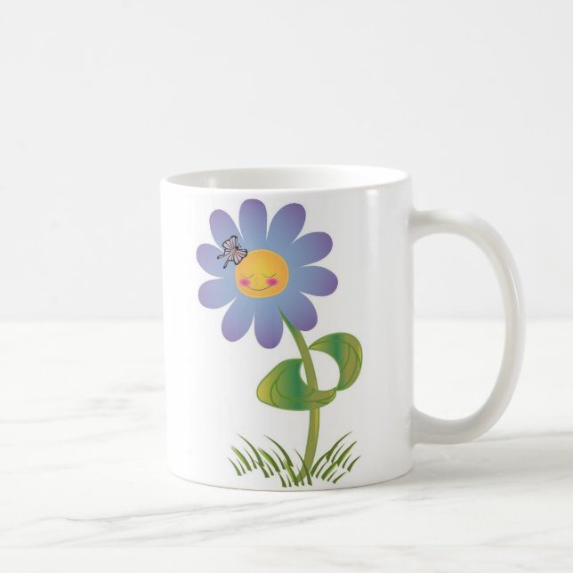 Lächeln mit Schmetterling Kaffeetasse (Rechts)