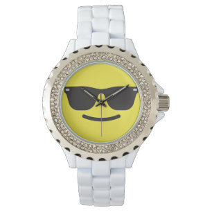 Lächeln mit Sonnenbrille Emoji Armbanduhr