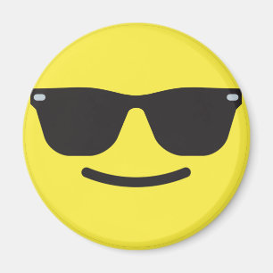Lächeln mit Sonnenbrille Emoji Magnet