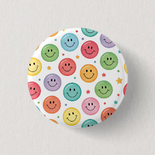 Lächeln Muster Emoji Button
