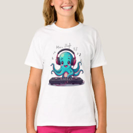 Lächeln Octopus DJ, Happy Music Jungle T - Shirt