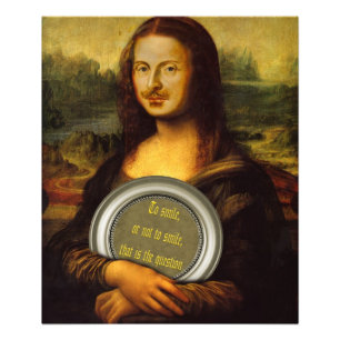 Lächeln oder nicht lächeln fotodruck