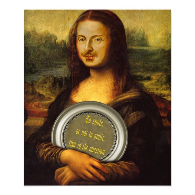 Lächeln oder nicht lächeln fotodruck (Vorne)