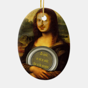 Lächeln oder nicht lächeln keramikornament