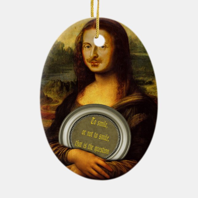 Lächeln oder nicht lächeln keramikornament (Hinten)