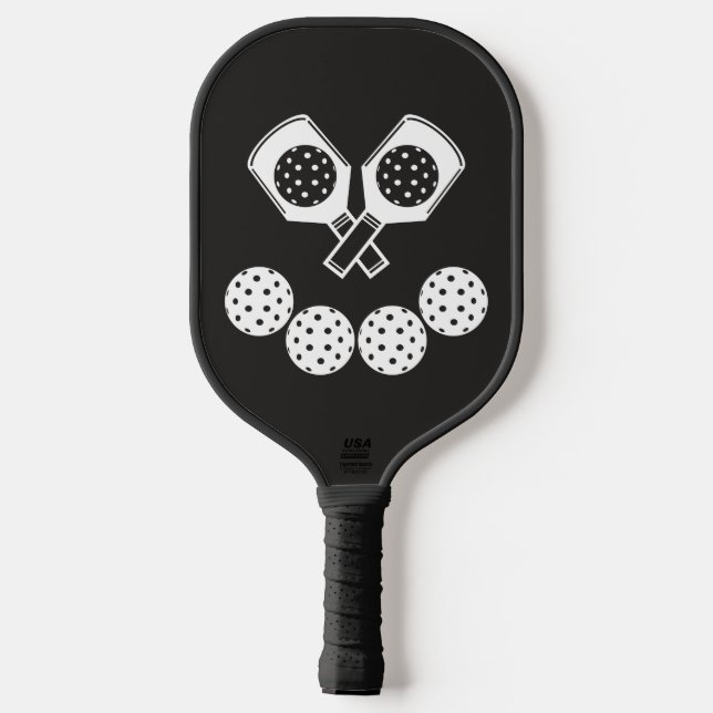 Lächeln Pickleball Schläger (Rückseite)