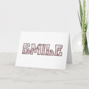 Lächeln Positive Typografie-Design Karte