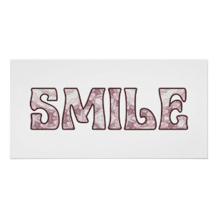 Lächeln Positive Typografie-Design Poster