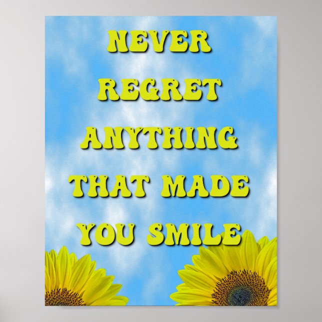 Lächeln Poster (Vorne)