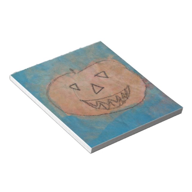 Lächeln Pumpkin, Halloween Kinder Art Wasserfarbe Notizblock (angewinkelt)