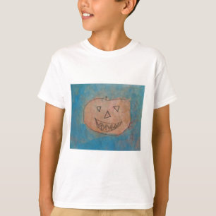 Lächeln Pumpkin, Halloween Kinder Art Wasserfarbe T-Shirt
