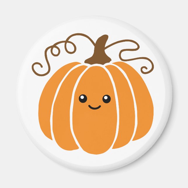 Lächeln Pumpkin Magnet (Vorne)