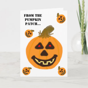 Lächeln Pumpkin Patch Halloween Card Karte