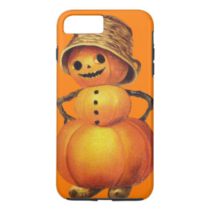 Lächeln Pumpkin Snowman Orange iPhone 8 Plus/7 Plus Hülle