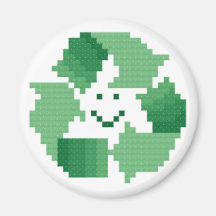 Lächeln Recycelte Symbol Magnet