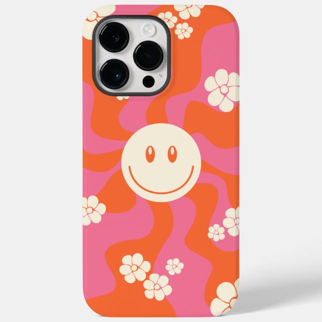 Lächeln - Rosa, Orange und Creme Case-Mate iPhone Hülle (Rückseite)