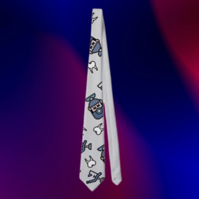 Lächeln rund - Dentist-Themed Necktie Krawatte (Von Creator hochgeladen)