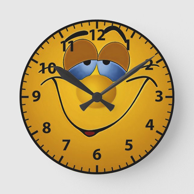 lächeln runde wanduhr (Vorderseite)