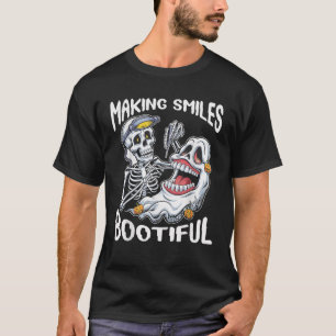 Lächeln schön lustiger Geist Zahnarzt Halloween ma T-Shirt