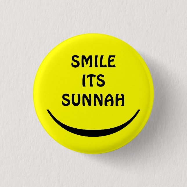 lächeln sein sunnah Knopf Button (Vorderseite)