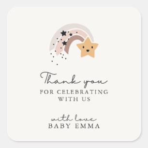 Lächeln Shooting Star Danke Aufkleber