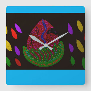 Lächeln Sie am Ostersonntag mehr Quadratische Wanduhr